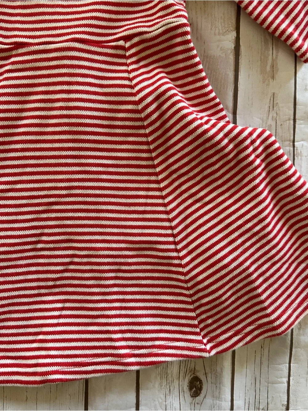 Mini Boden red and white striped dress